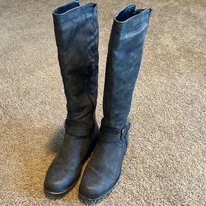 JustFab Charcoal Gray Riding Boots! Size 9